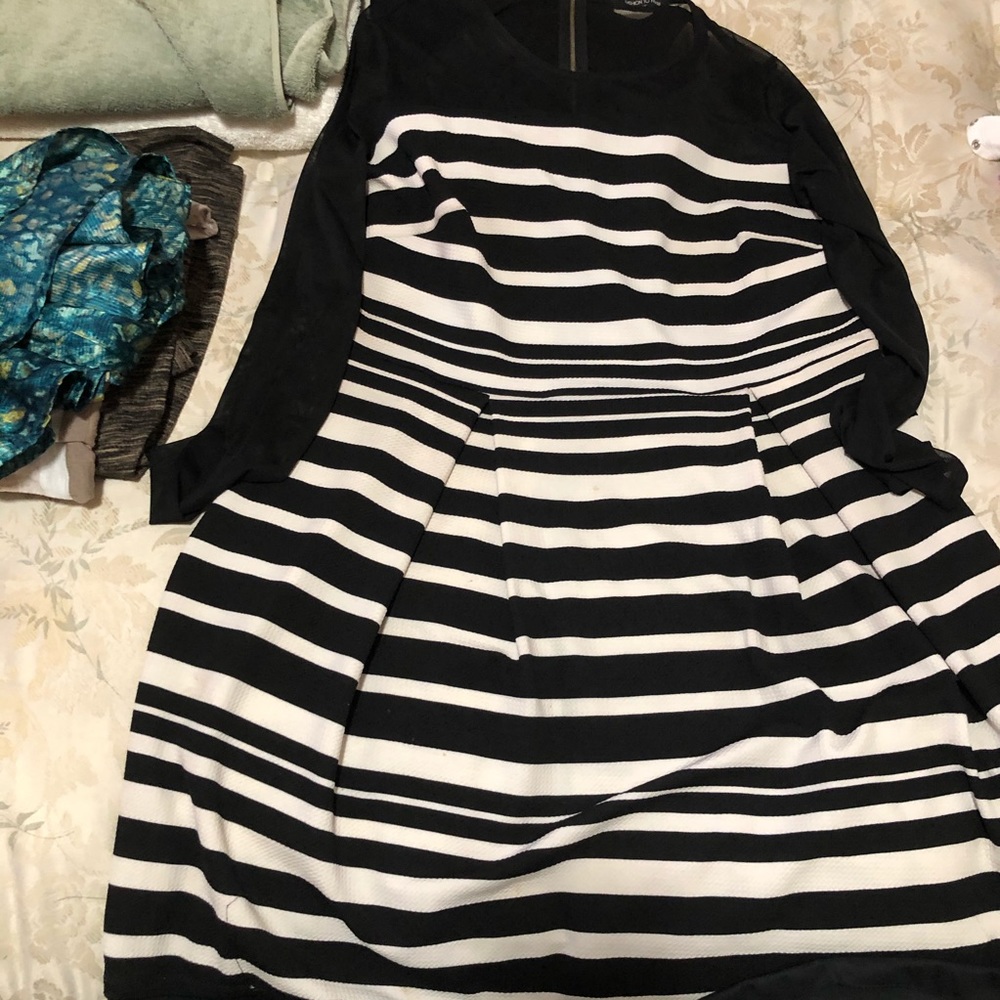 Black and white dress